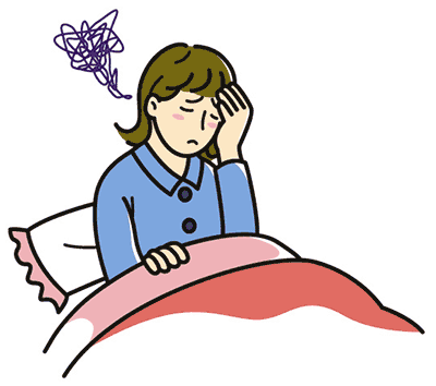 Insomnia caused by iron deficiency