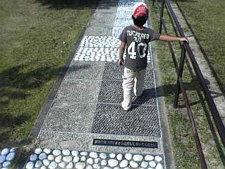 Reflexology Paths using pebbles