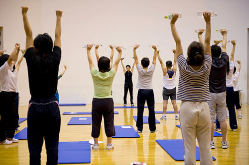 Weight-lifting using water bottles