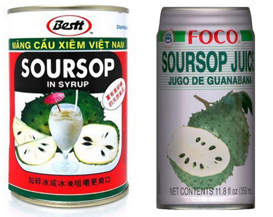 Soursop Syrup and Guanabana Juice.