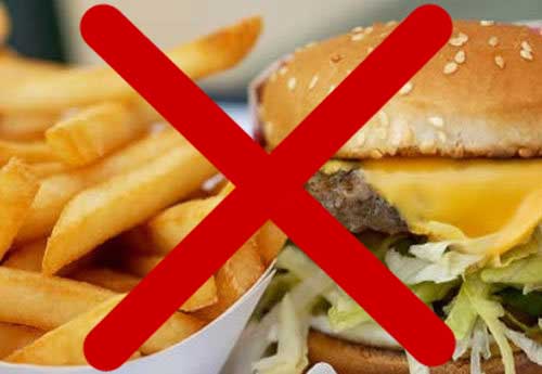 Avoid fatty foods to prevent heartburn